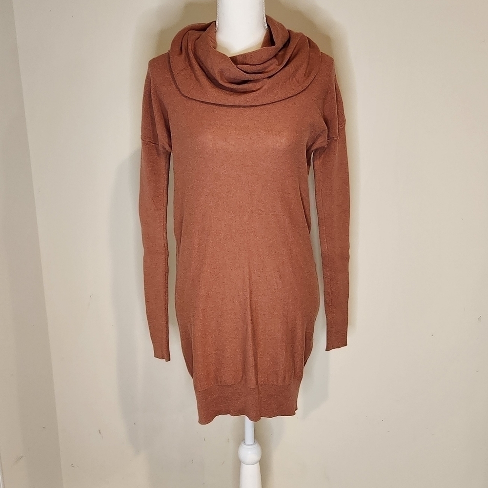 Kaisely Women's Lightweight Pink Peach Sweater Tunic or dress, size small